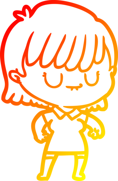 Bir insan tarafından çizilmiş bir karikatür kadın çizimi