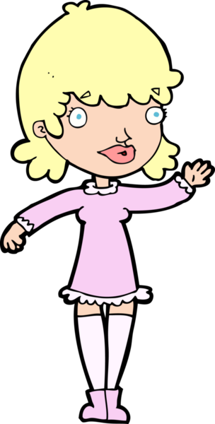 Bir insan tarafından çizilmiş karikatür kadın.