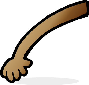 Bir insan tarafından çizilmiş çizgi film kolu