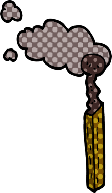 Bir insan tarafından çizilmiş karikatür yanmış kibrit.