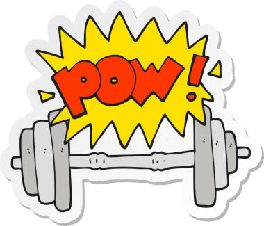 Bir insan tarafından çizilmiş bir spor salonu halterinin çıkartması.