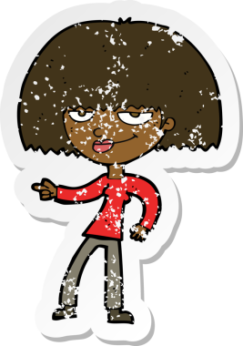 Bir insan tarafından çizilmiş mutlu bir karikatürün gerilimli çıkartması.