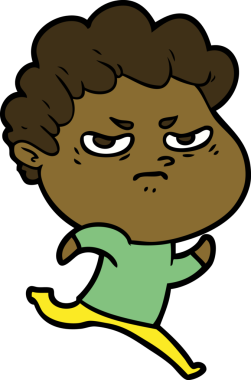 Bir insan tarafından çizilmiş kızgın bir adam.