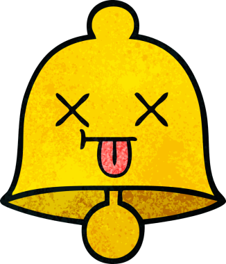 Bir insan tarafından çizilmiş eski grunge desenli bir çan.