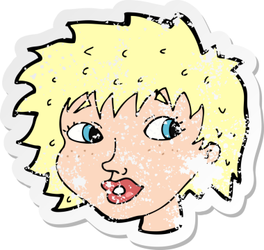 Bir insan tarafından çizilmiş bir karikatürün gerilimli çıkartması.