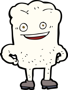 Bir insan tarafından çizilmiş kendini beğenmiş bir çizgi film karakteri.