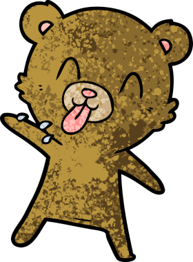 Bir insan tarafından çizilmiş bir çizgi film karakteri.