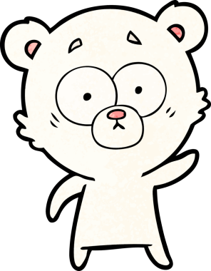 Bir insan tarafından çizilmiş kutup ayısı karikatürü