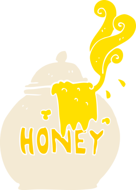 Bir insan tarafından çizilmiş bal kabının düz renk çizimi