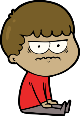 Bir insan tarafından çizilmiş rahatsız bir adam.