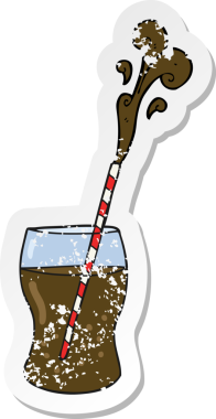 Bir insan tarafından çizilmiş köpüklü bir karikatürün gerilimli yapıştırması.