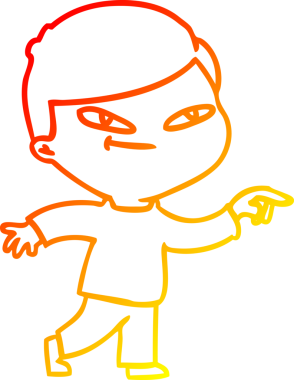 Bir insan tarafından çizilmiş çizgi film karakteri.