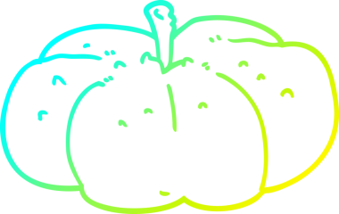 Bir insan tarafından çizilmiş bir çizgi balkabağı çizimi.