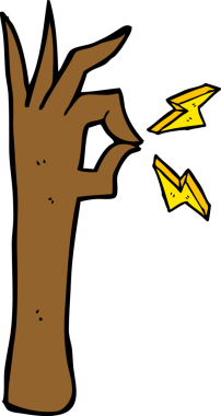 Bir insan tarafından çizilmiş el hareketi.