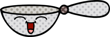 Bir insan tarafından çizilmiş bir kaşık çizgi romanı.