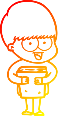 Bir insan tarafından çizilmiş mutlu çizgi film çocuğu çizimi.