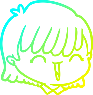 Bir insan tarafından çizilmiş bir karikatür kadın yüzü.