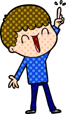 Bir insan tarafından çizilmiş harika bir fikri olan çizgi film adamı.