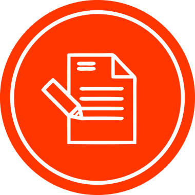 Bir insan tarafından çizilmiş belge dairesel simgesi