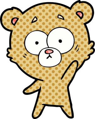 Bir insan tarafından çizilmiş bir çizgi film karakteri.