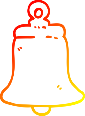 Bir insan tarafından çizilmiş bir karikatür çanı çizimi.