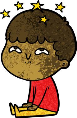 çizgi film bir insan tarafından çizilmiş hayret verici çocuk.