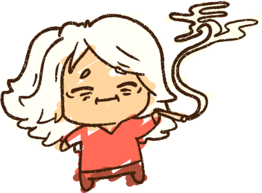 Bir insan tarafından çizilen Sigara İçen Kadın Tebeşiri