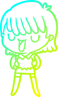 Bir insan tarafından çizilmiş bir karikatür kadın çizimi.