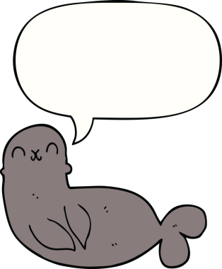 Bir insan tarafından çizilmiş konuşma baloncuklu karikatür mührü