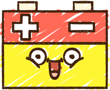 Bir insan tarafından çizilmiş pil tebeşiri.