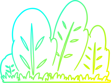 Bir insan tarafından çizilmiş bir karikatür çitinin soğuk gradyan çizimi