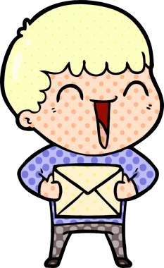 Bir insan tarafından çizilmiş mutlu bir adam.