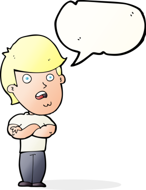 bir insan tarafından çizilmiş bir konuşma balonuyla hayal kırıklığına uğramış bir adam.