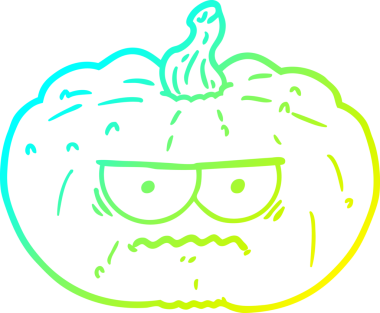 Bir insan tarafından çizilmiş bir çizgi balkabağı çizimi.