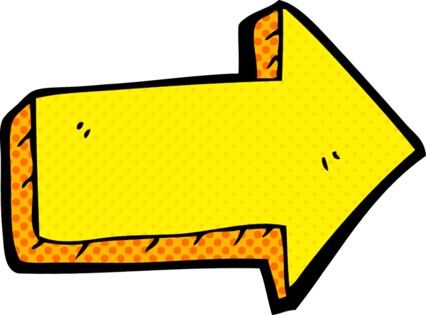 bir insan tarafından çizilmiş çizgi film oku