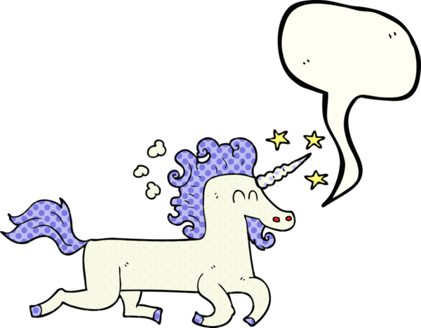 Bir insan tarafından çizilmiş tek boynuzlu at çizgi filmi.