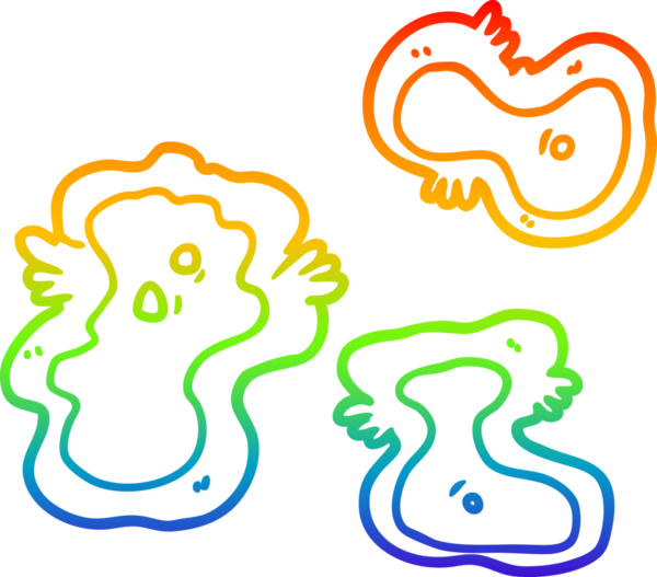 gökkuşağı gradyan çizgi çizimi bir insan tarafından çizilmiş mikroplar