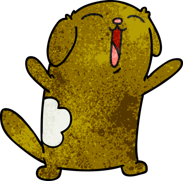 Bir insan tarafından çizilmiş, el yazısıyla çizilmiş bir kawaii çizgi filmi.