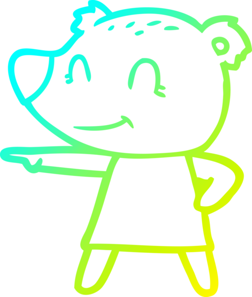 Bir insan tarafından çizilmiş bir dişi ayı çizgi filmi.