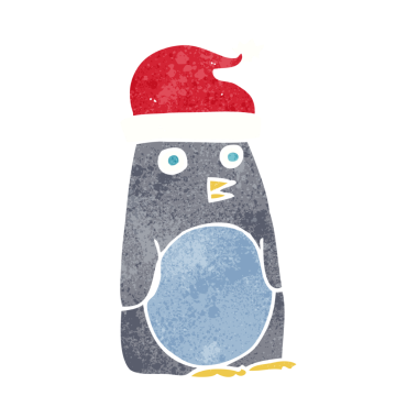 bir insan tarafından çizilmiş chrismtas pengueni