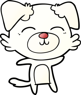 Bir insan tarafından çizilmiş çizgi film köpeği.