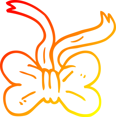 Bir insan tarafından çizilmiş çizgi film papyonunun sıcak çizgi çizimi