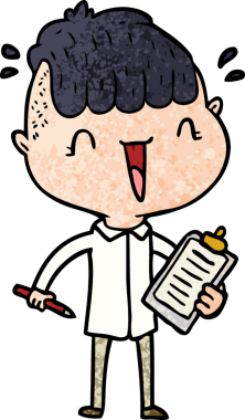 Bir insan tarafından çizilmiş mutlu çocuk.