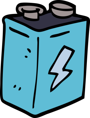 Bir insan tarafından çizilmiş karalama bataryası.