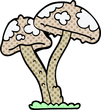 Bir insan tarafından çizilmiş karalama mantarı.