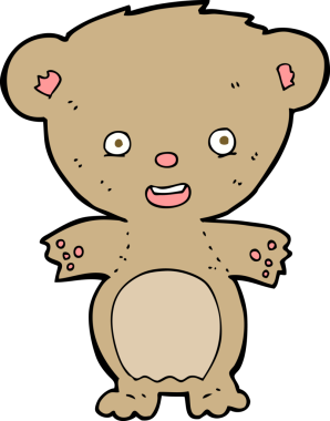 Bir insan tarafından çizilmiş oyuncak ayı.