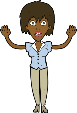 Bir insan tarafından çizilen karikatür kadın.