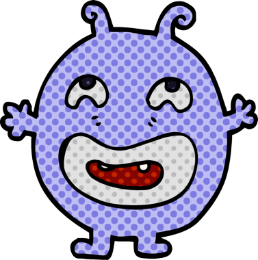 Bir insan tarafından çizilmiş karalama canavarı.