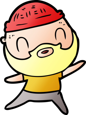 Bir insan tarafından çizilmiş sakallı bir adam.