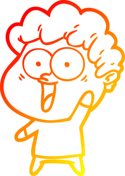 Bir insan tarafından çizilmiş mutlu bir adamın çizgi çizimi.